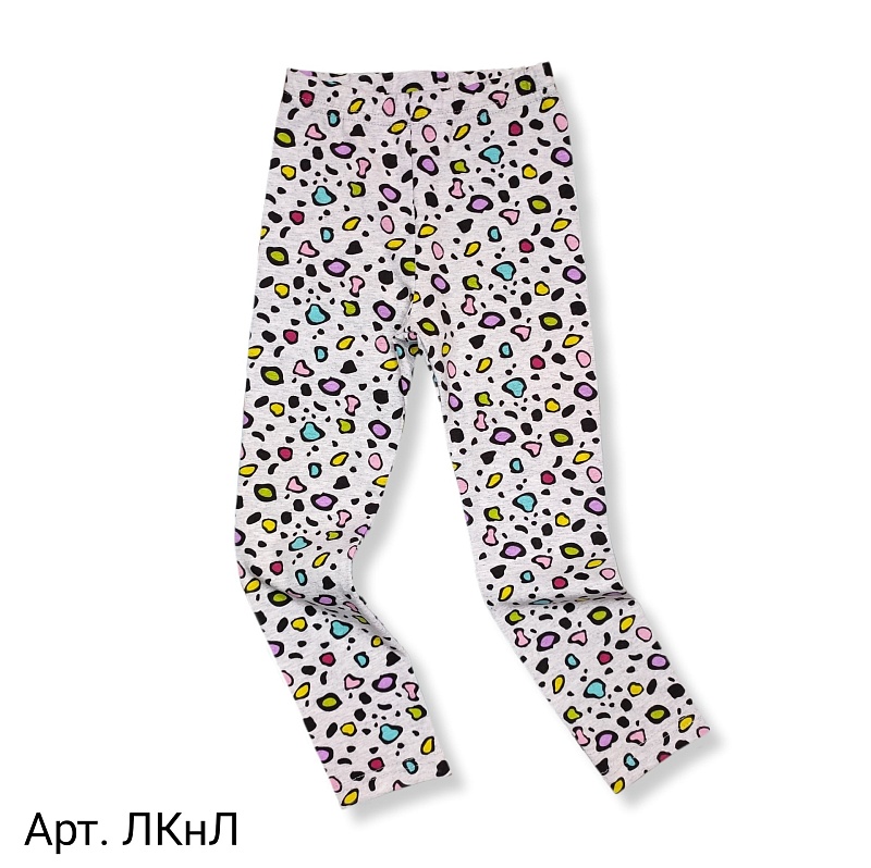 Лосины для девочек. Кулирка (95% хлопок, 5% лайкра), Арт. ЛКнЛ_Пятна