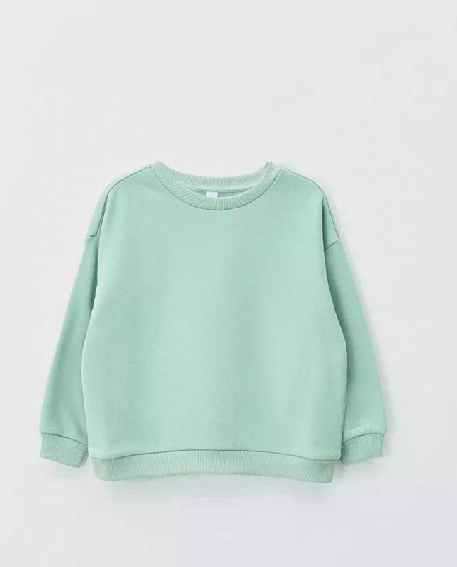 Джемпер. Футер с начёсом (80% хлопок, 20% полиэстер), Арт. ДФ3г_Зеленый