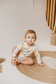 Кофта-боди (длинные рукава, кнопки). Кулирка (100% хлопок)