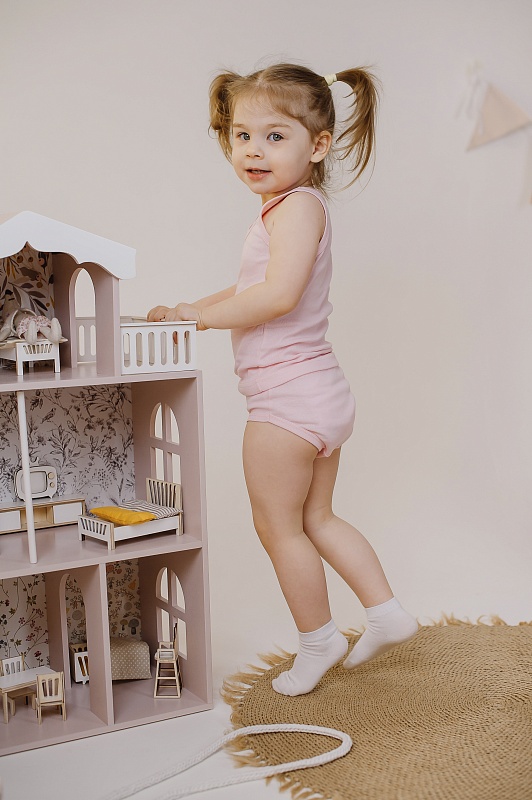 Трусы для девочек. Рибана (100% хлопок), Арт. ТДРг_Розовый