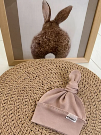 Шапочка с узелком. Интерлок Пенье (100% хлопок)