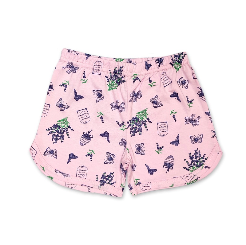 Шорты для девочек. Кулирка (100% хлопок), Арт. ШДКн_Бабочки/бантики