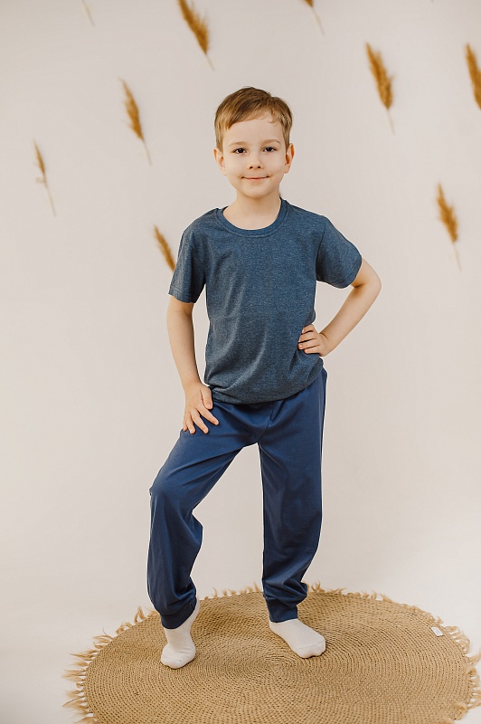 Брюки. Кулирка (100% хлопок), Арт. БКг_Синий