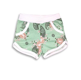 Шорты для девочек (карманы). Кулирка (95% хлопок, 5% лайкра)