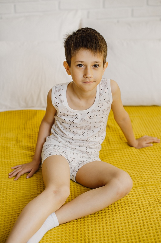 Майка для мальчиков. Кулирка (100% хлопок), Арт. ММКп