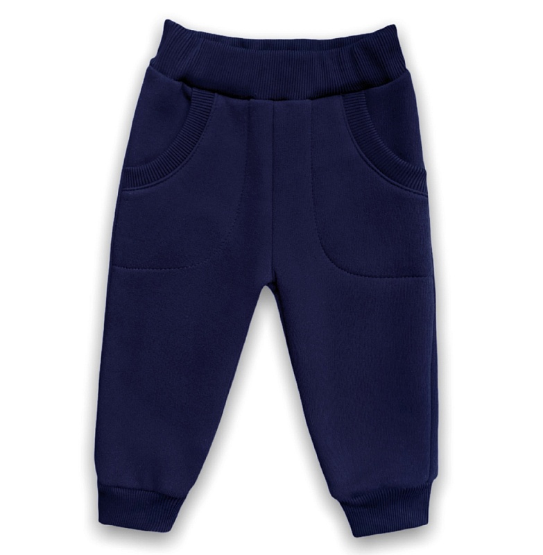 Брюки (карманы). Футер без начёса (80% хлопок, 20% полиэстер), Арт. БФ3бн_Синий