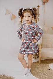 Платье (длинные рукава). Кулирка (95% хлопок, 5% лайкра)