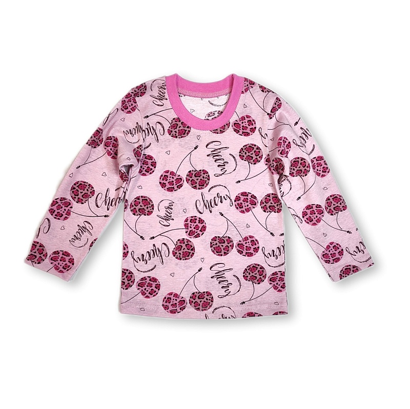 Джемпер для девочек. Кулирка (100% хлопок), Арт. ДДКн_Вишня