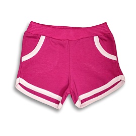 Шорты для девочек (карманы). Кулирка (95% хлопок, 5% лайкра)