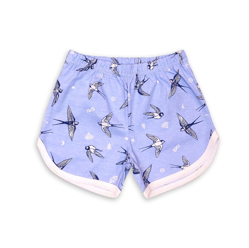 Шорты для девочек. Кулирка (100% хлопок), Арт. ШДКн_Ласточки