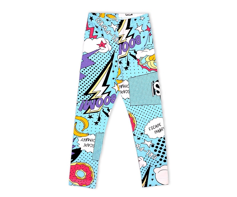 Лосины для девочек. Кулирка (95% хлопок, 5% лайкра), Арт. ЛКнЛ_BOOM