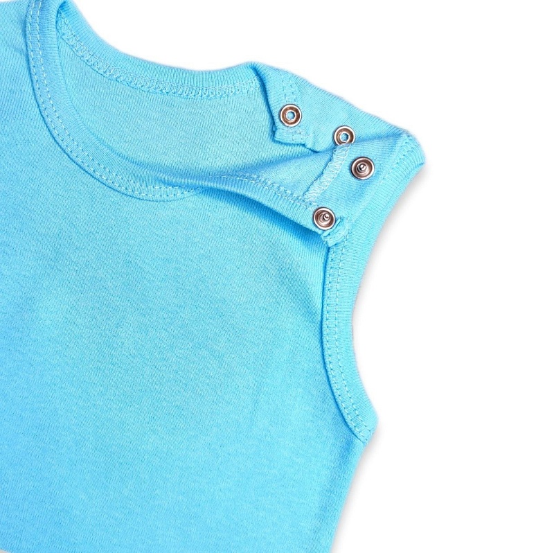 Майка (кнопки). Рибана (100% хлопок), Арт. МКРг_Голубой