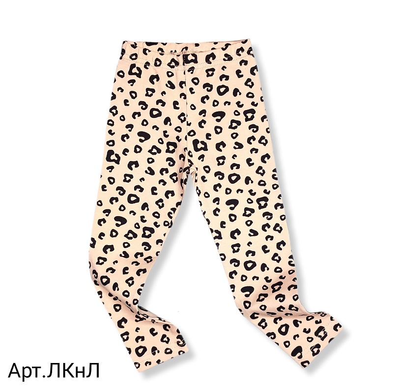 Лосины для девочек. Кулирка (95% хлопок, 5% лайкра), Арт. ЛКнЛ_Пятна