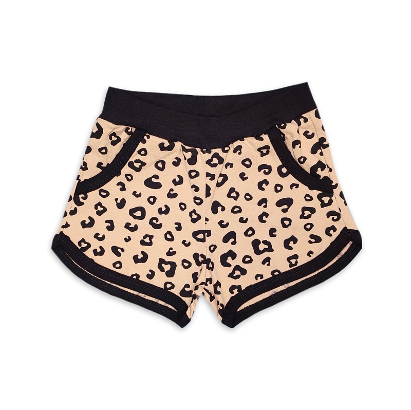 Шорты для девочек (карманы). Кулирка (95% хлопок, 5% лайкра), Арт. ШДККнЛ_Пятна