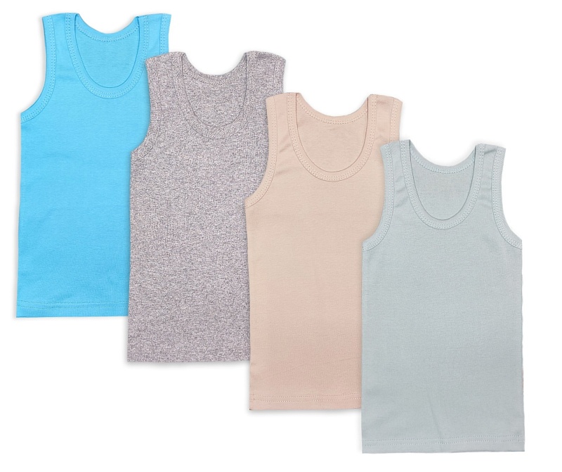 Майка для мальчиков. Рибана (100% хлопок), Арт. ММРг_Бежевый