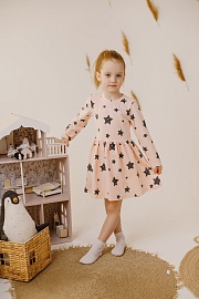 Платье (отрезная талия, длинные рукава). Кулирка (95% хлопок, 5% лайкра)