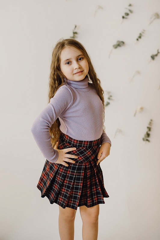 Водолазка. Кашкорсе с начесом (95% хлопок, 5% лайкра), Арт. ВКн_Сиреневый