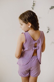 Майка для девочек (бантики). Кулирка (100% хлопок)