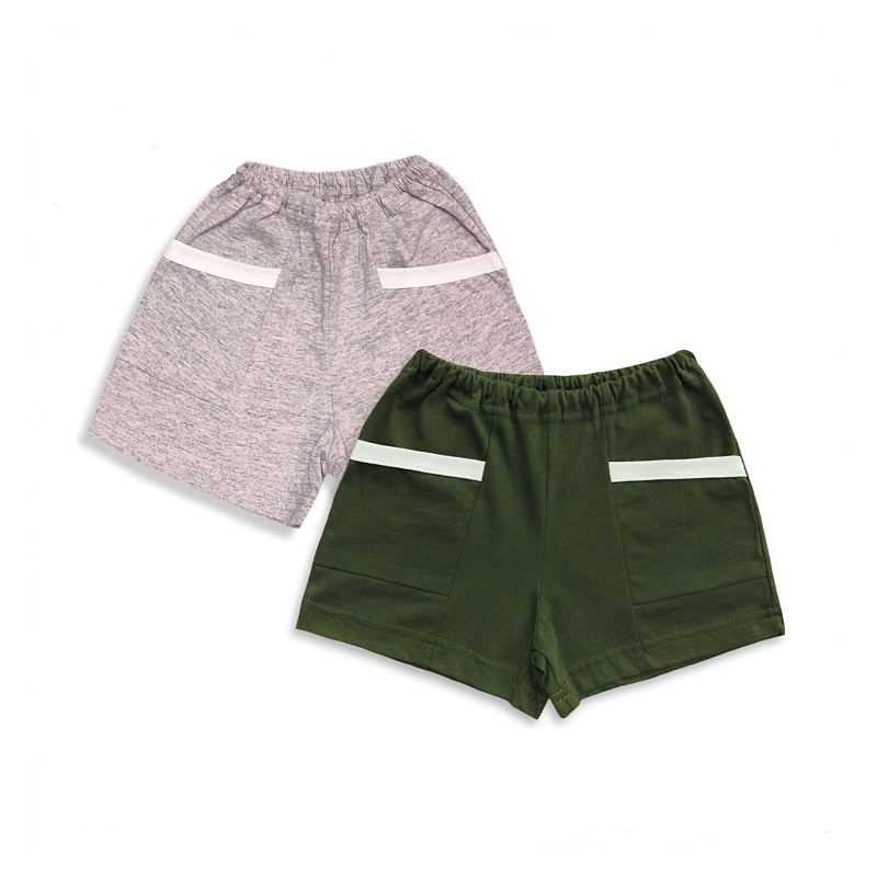 Шорты с карманами. Кулирка (100% хлопок), Арт. ШККг_Хаки