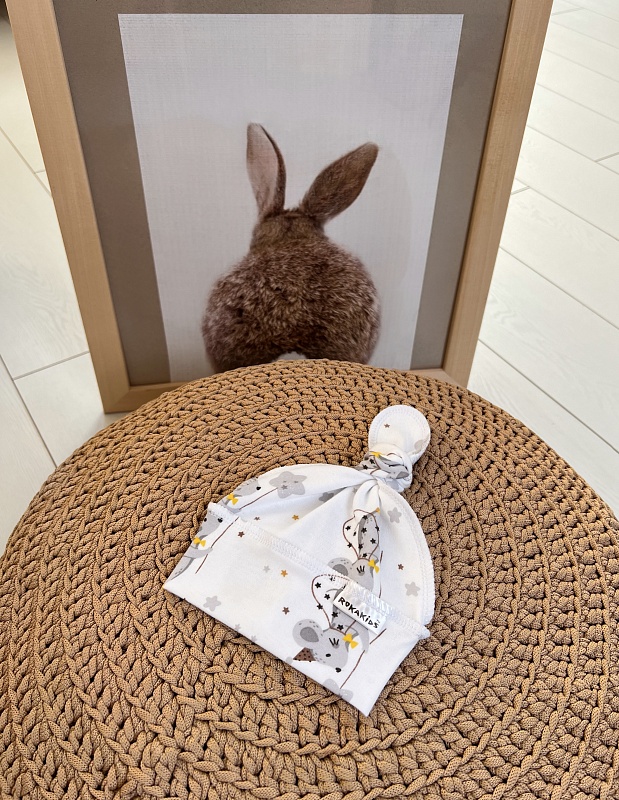 Шапочка с узелком. Интерлок Пенье (100% хлопок), Арт. Ш3ИнП