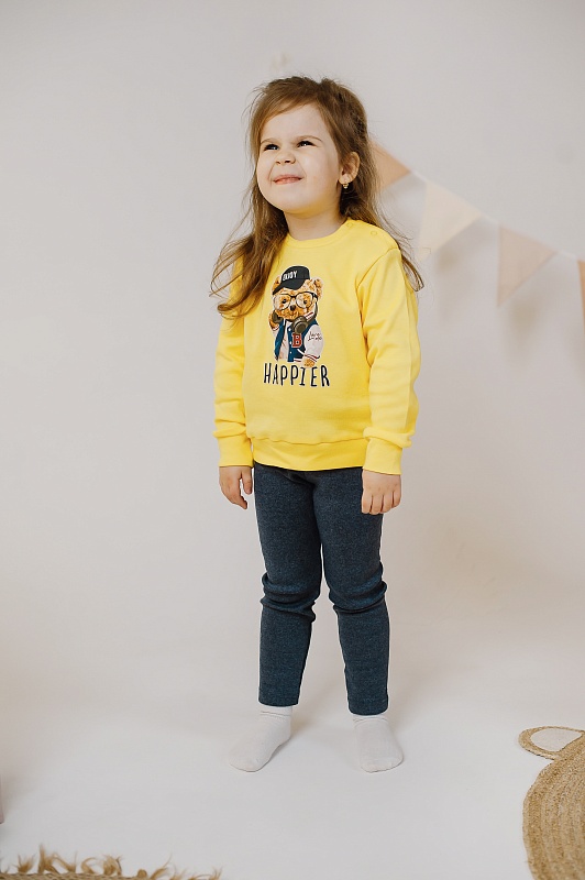 Леггинсы для девочек. Рибана с начёсом (95% хлопок, 5% лайкра), Арт. ЛРгн