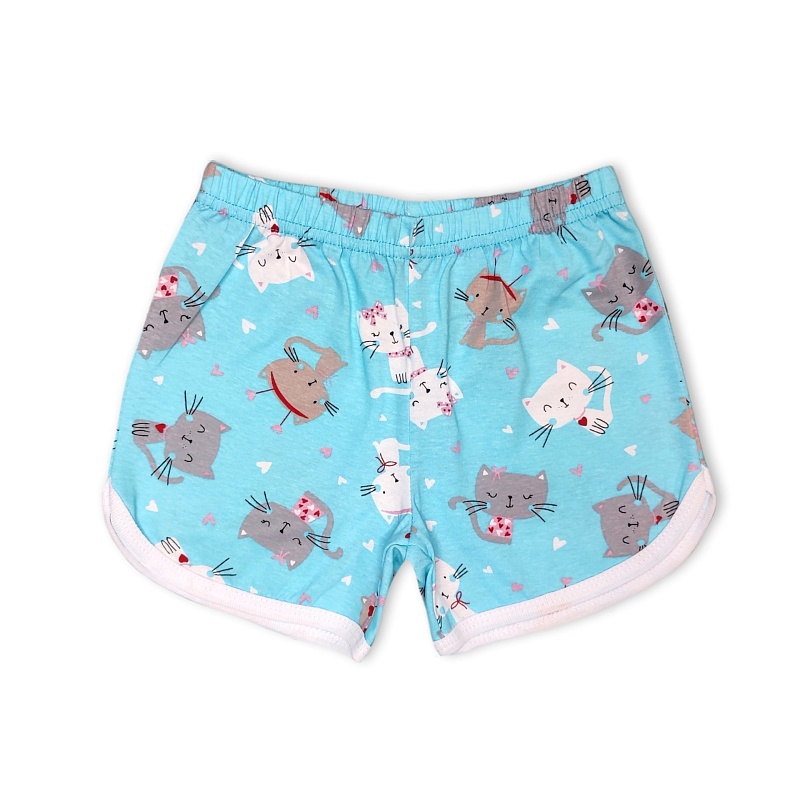 Шорты для девочек. Кулирка (100% хлопок), Арт. ШДКн_Кошки
