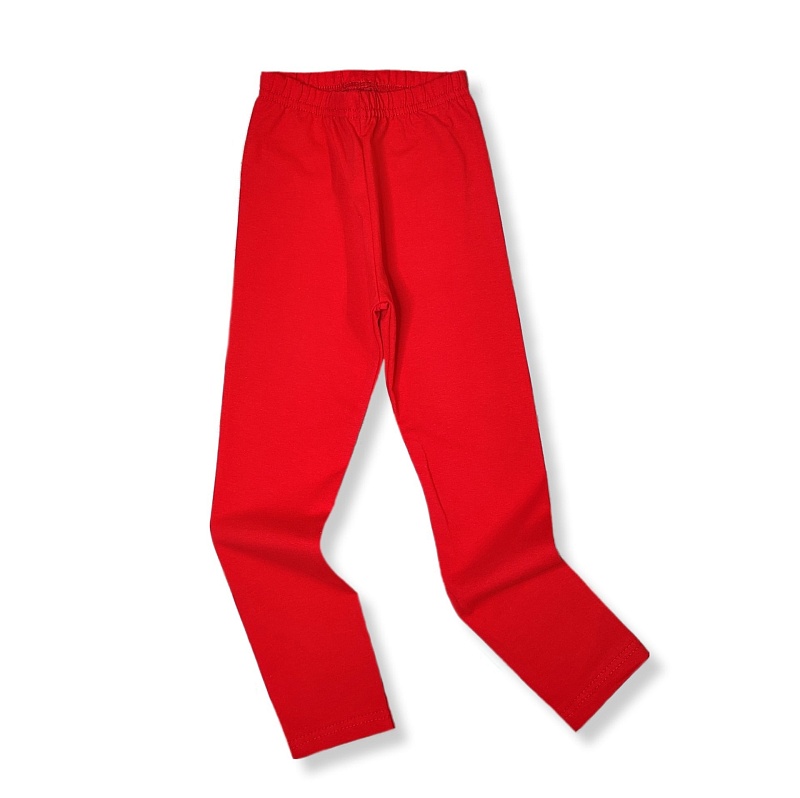 Лосины для девочек. Кулирка (95% хлопок, 5% лайкра), Арт. ЛКЛг_Красный