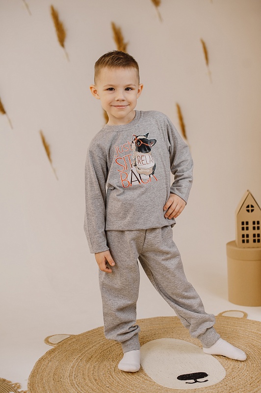 Брюки. Футер с начёсом (100% хлопок), Арт. БФг_Серый