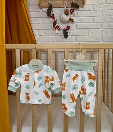 Костюм (кофта и ползунки). Интерлок Пенье (100% хлопок)