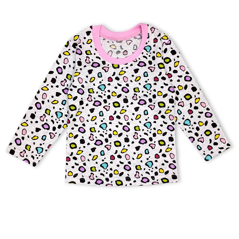 Джемпер для девочек. Кулирка (100% хлопок), Арт. ДДКн_Леопард
