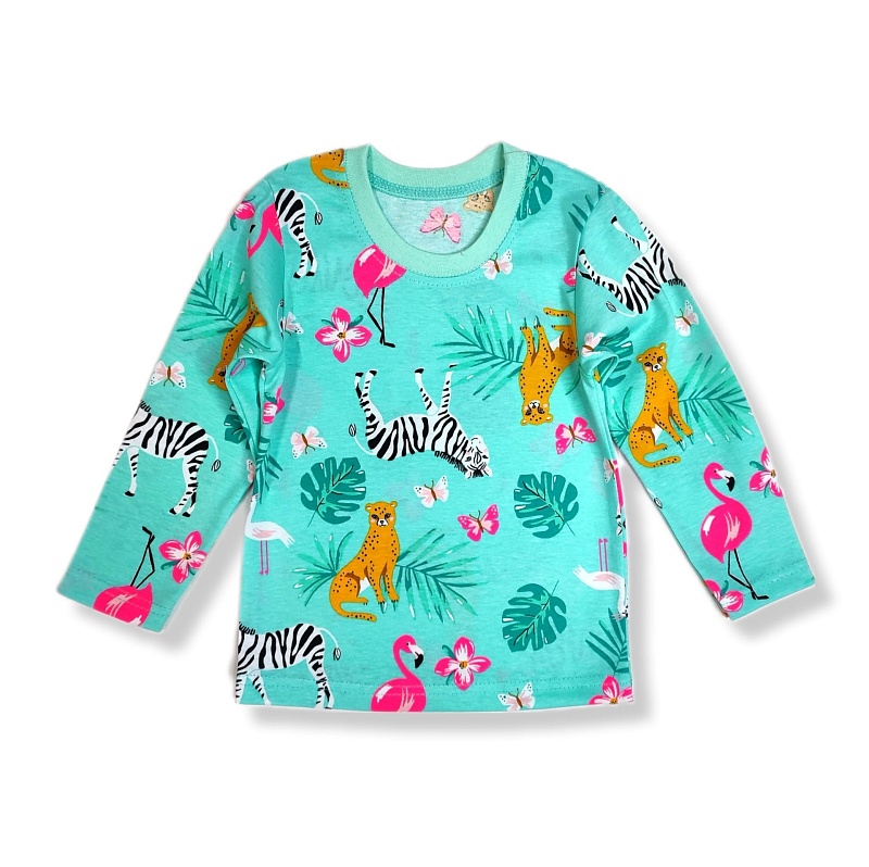 Джемпер для девочек. Кулирка (100% хлопок), Арт. ДДКн_Животные