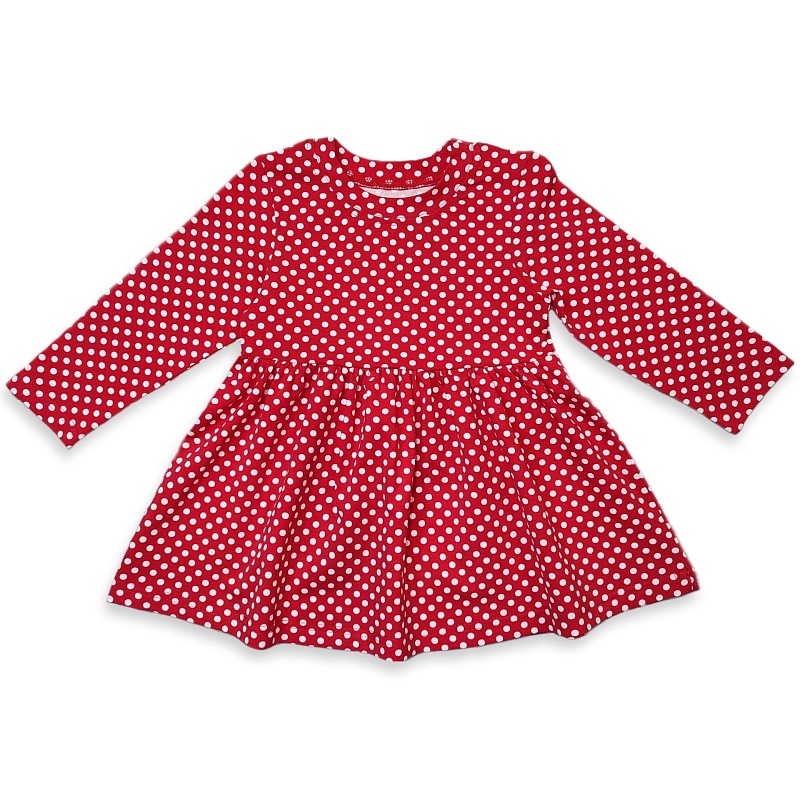 Платье (длинные рукава). Кулирка (95% хлопок, 5% лайкра), Арт. Пл37Кл_Горох