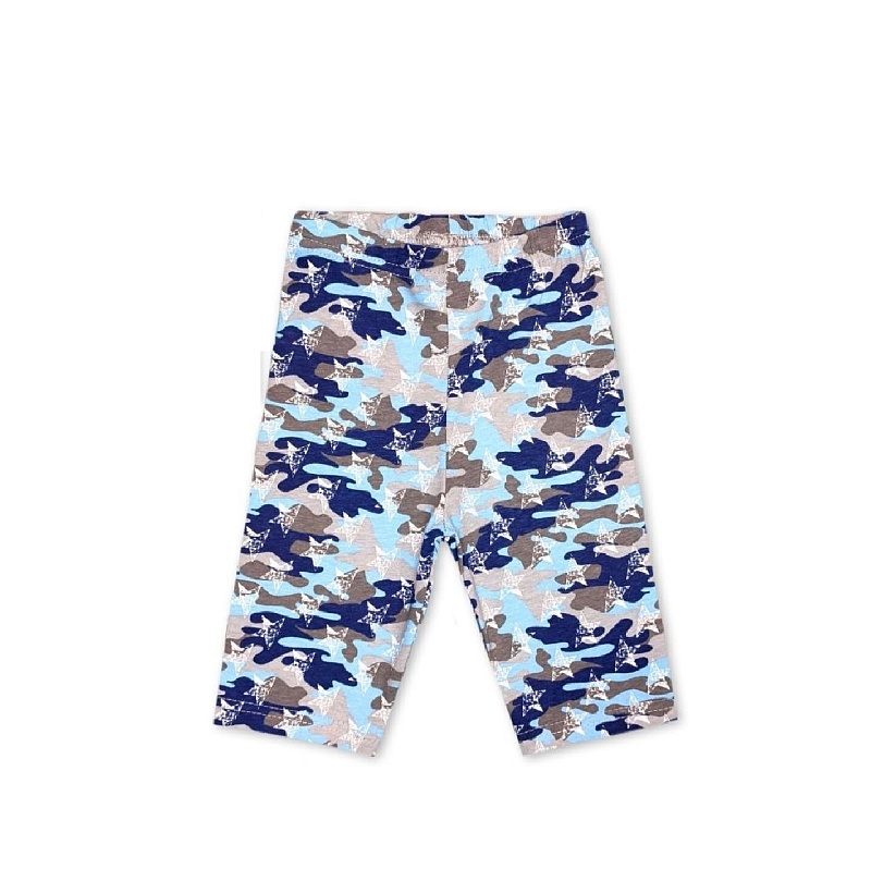 Бриджи для девочек. Кулирка (95% хлопок, 5% лайкра), Арт. БКнЛ_Камуфляж_синий