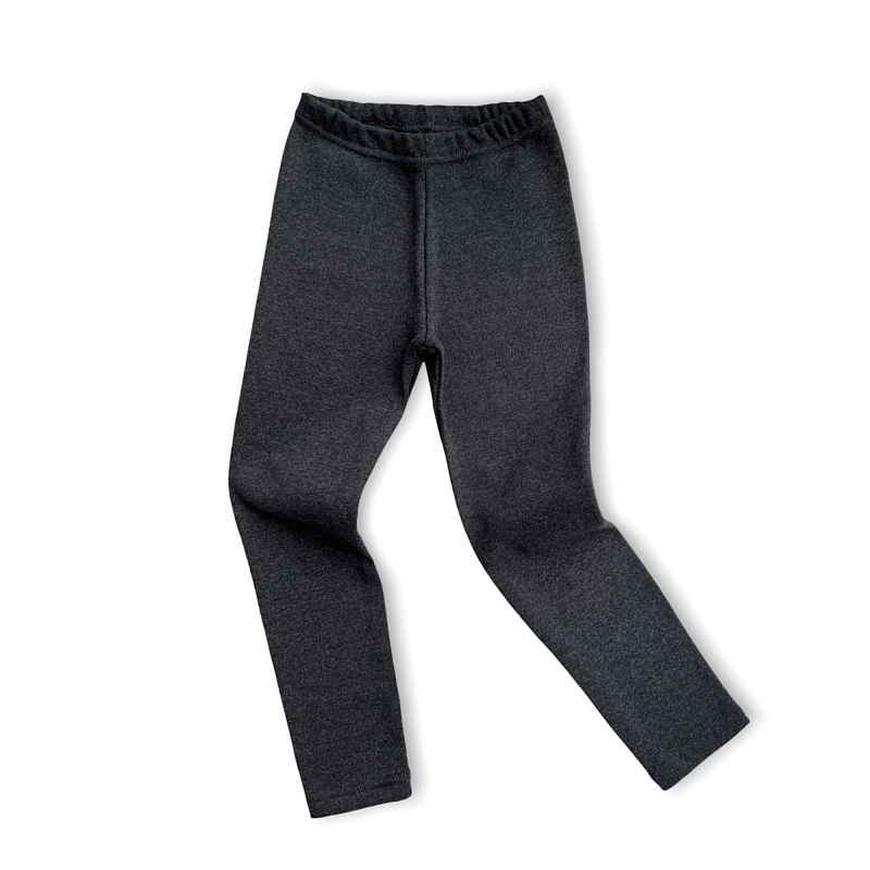 Лосины для девочек. Рибана с начёсом (95% хлопок, 5% лайкра), Арт. ЛРгн_Серый