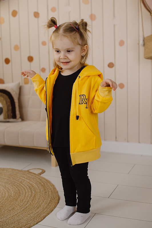 Лосины для девочек. Рибана с начёсом (95% хлопок, 5% лайкра), Арт. ЛРгн_Черный