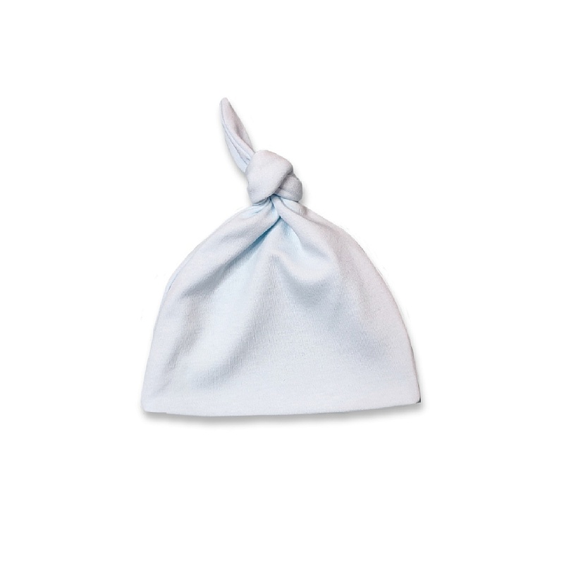 Шапочка с узелком. Интерлок Пенье (100% хлопок), Арт. Ш2ИП_Голубой